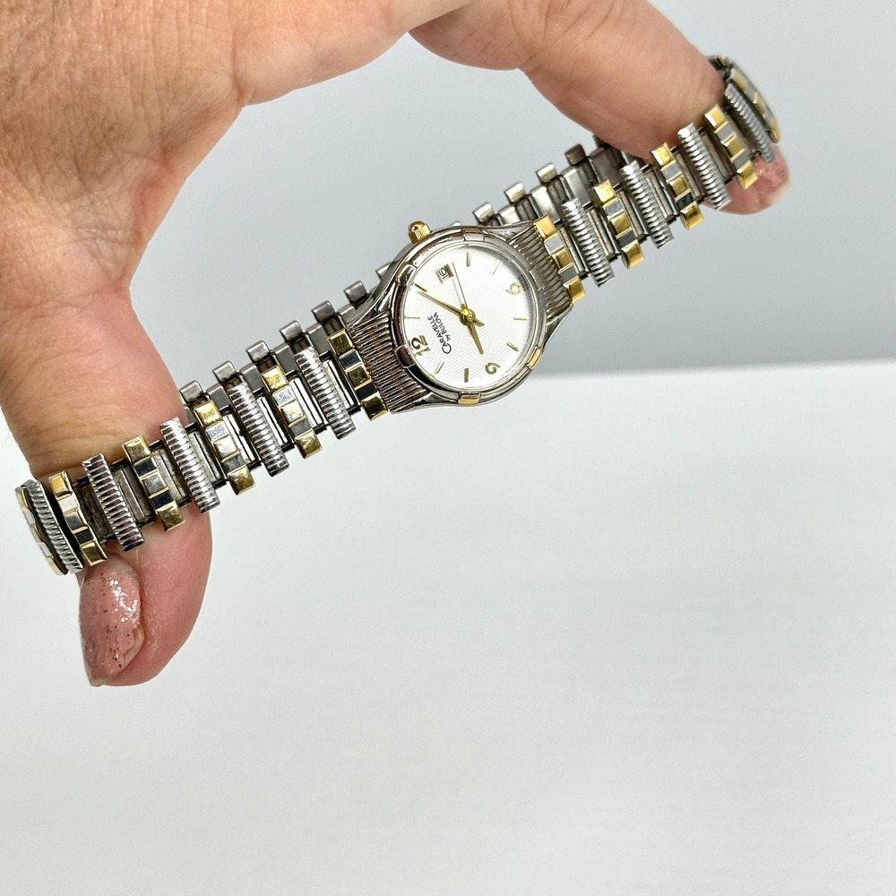 Caravelle by Bulova Vintage Women's Two Tone Watch Date Stretch Band Quartz - Picture 9 of 9